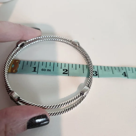 David Yurman Silver Cable Bracelet - Picture 5 of 7